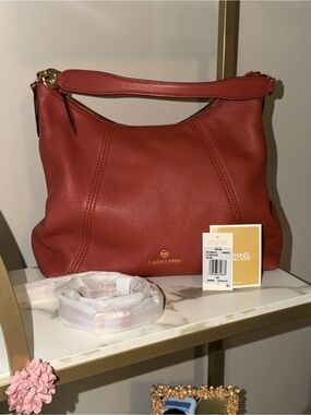 Michael Kors Sienna Large Leather Convertible Shoulder Bag - Cinnamon
